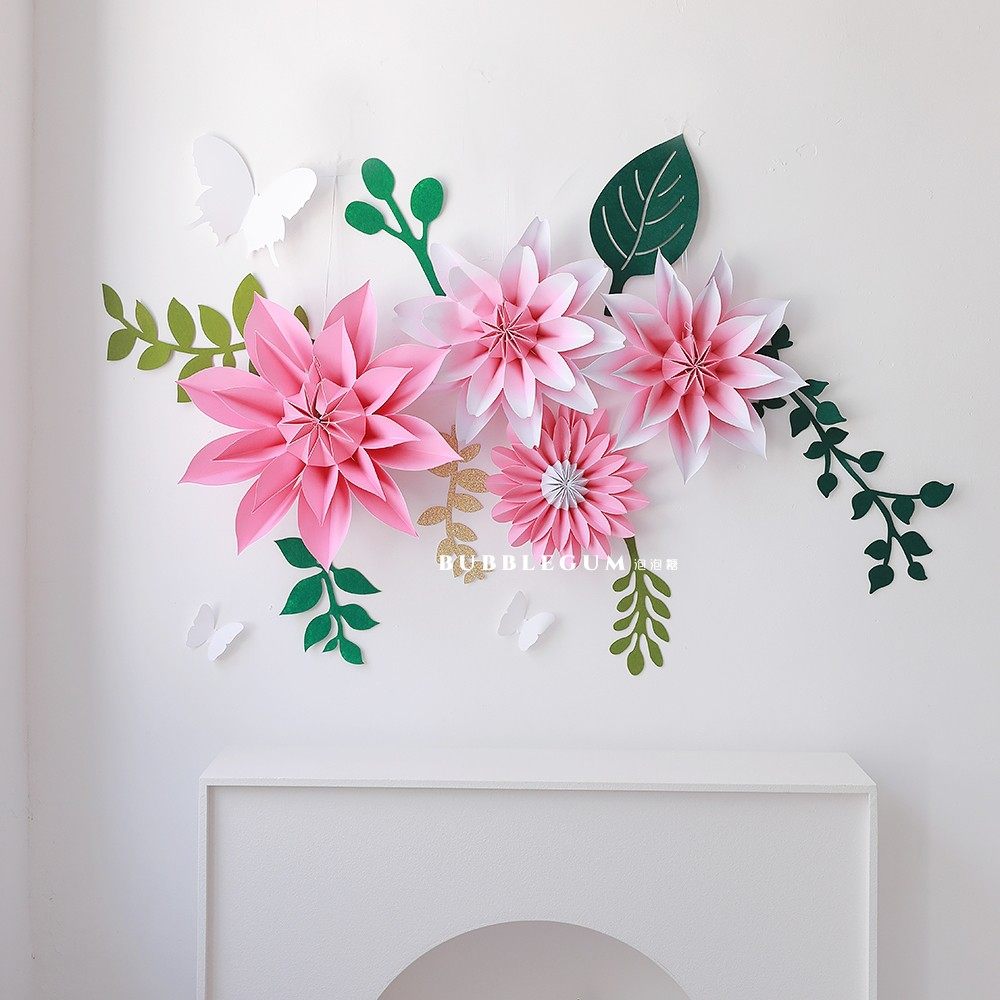 纸花开学季学习园地创意婚房墙面布置幼儿园教室班级环创装饰材料