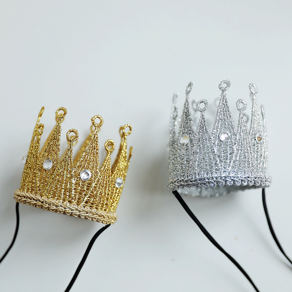 ins风韩版皇冠生日周岁抓周发饰