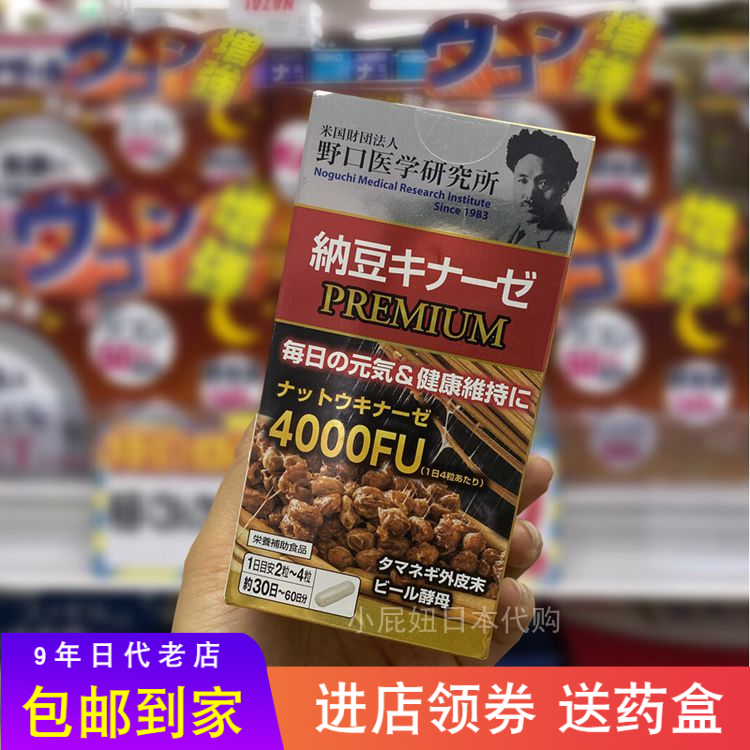 日本本土 原装野口医学研究所4000FU纳豆激酶加强版120粒纳豆精华 保健食品/膳食营养补充食品 纳豆提取物 原图主图