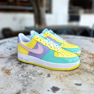 Nike 马卡龙 iq9706 701 空军一号板鞋 Force Air 防滑耐磨