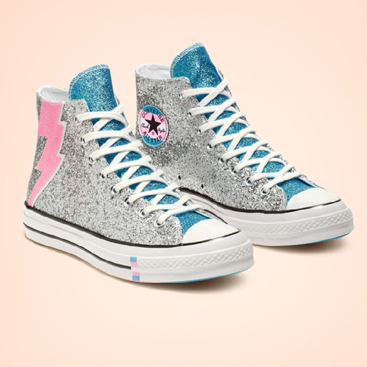 匡威Converse Chuck 70 Pride 50周年亮片高帮帆布鞋165723C 现货