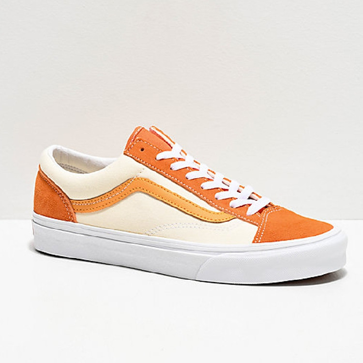 代购 vans style 36 retro 橘子汽水白橙 滑冰板鞋