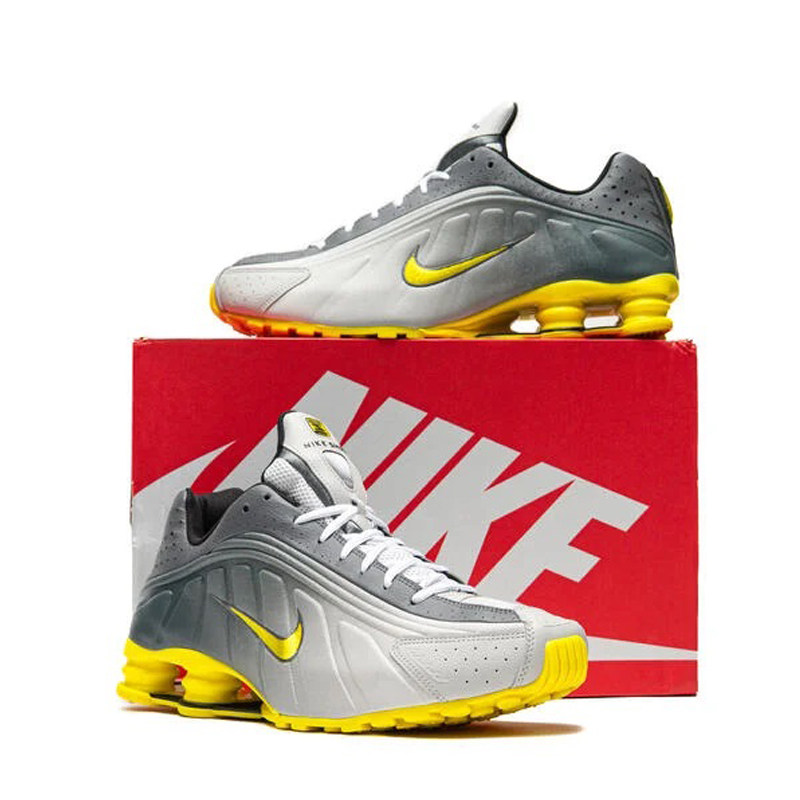 Nike Shox R4 灰黄 透气百搭耐磨 气柱健步鞋 IH3397 078 现