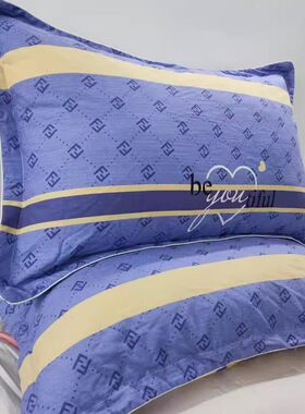 定做家用优选纯棉家纺精品加厚磨毛男生枕芯套全棉48x74cm枕套1对