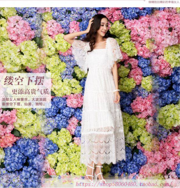亏清白色长裙两件套深圳南油精品修身连衣裙仙唯美夏蕾丝裙子a型