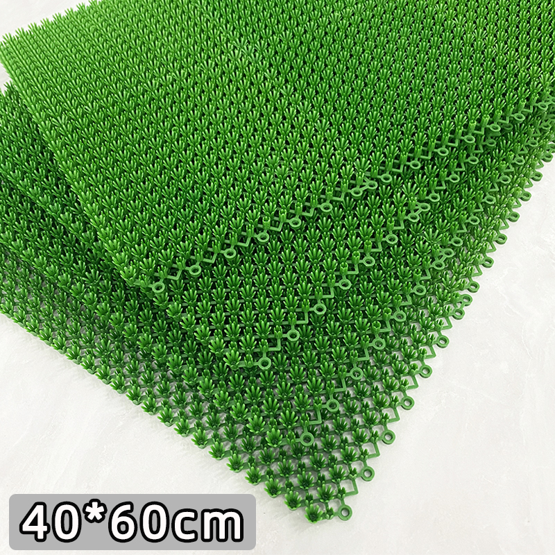 硬塑料地垫门垫可拼接人造假草装饰铺垫仿真草坪室外地面蹭鞋垫子
