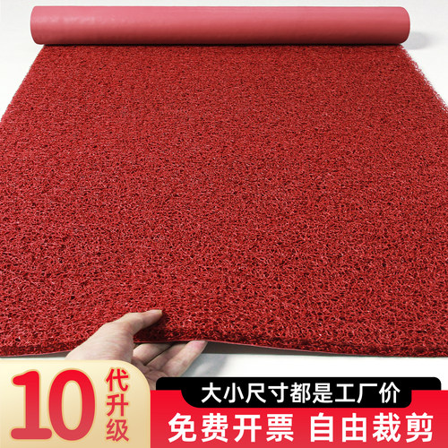 商用地垫入户门丝圈塑料地毯室外酒店门口迎宾大面积防滑脚垫定制