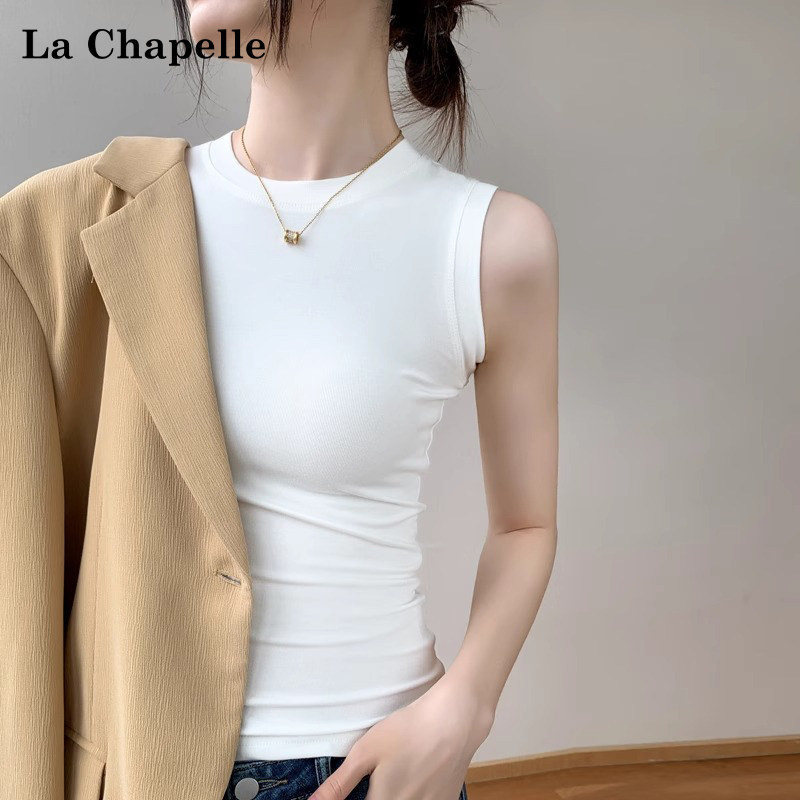 拉夏贝尔白色吊带背心女夏季新款小高领遮副乳无袖内搭上衣打底衫,女装/女士精品,背心吊带,淘宝优惠券,粉丝福利购,淘宝优惠卷