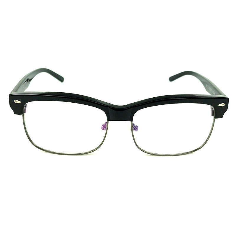 佐川藤井80011 板材加金属亮黑色明星款全框近视眼镜架男士眼镜框