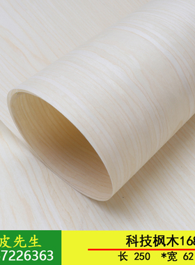 大尺寸兔宝宝科技枫木168C 浅色白枫木皮 家具木门装饰贴面木皮