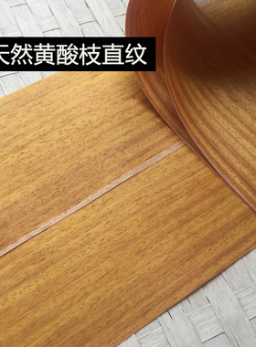 亮闪闪的黄色 天然黄酸枝直纹木皮纹理清晰贴面贴皮家具装饰翻新