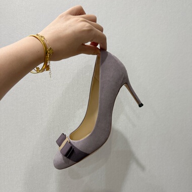 【Luray】古早紫色高定细跟大小姐超稳蝴蝶结高跟鞋