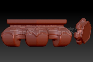 六角底座圆雕图stl模型三维图立体图精雕图3d打印非实物