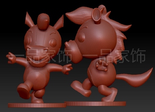 卡通模型马2-圆雕图stl模型三维图立体图精雕图3d打印非实物