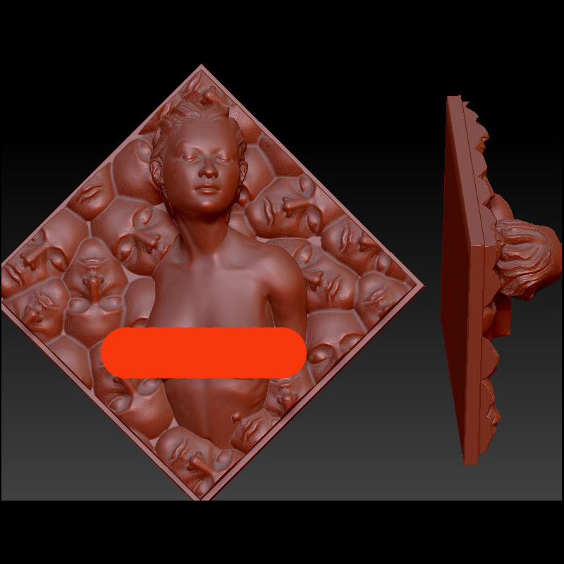 的的墙挂stl雕刻图圆雕图模型文件三维立体精雕图3d打印图