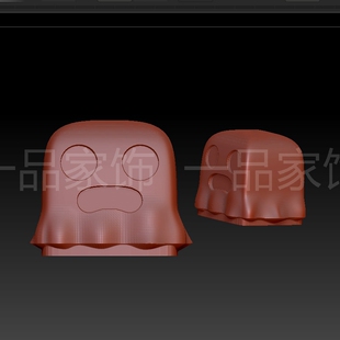 5改方幽灵stl雕刻图圆雕图模型文件三维立体精雕图3d打印图