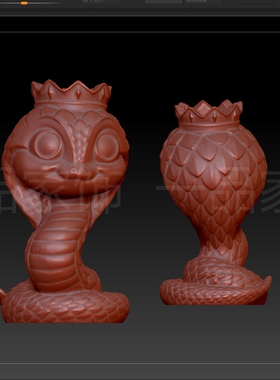 扫描皇上蛇.stlstl雕刻图圆雕图模型文件三维立体精雕图3d打印图