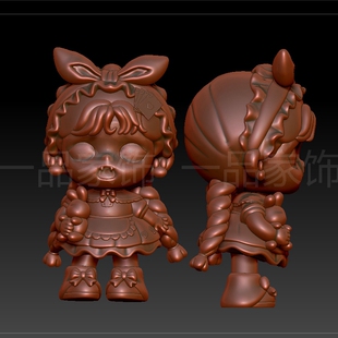 小娃娃哦stl雕刻图圆雕图模型文件三维立体精雕图3d打印图