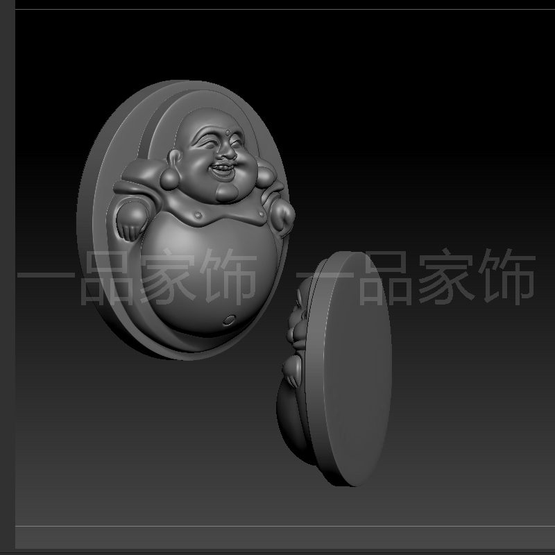 54弥勒佛挂件stl格式圆雕图雕刻图模型文件三维立体图3d