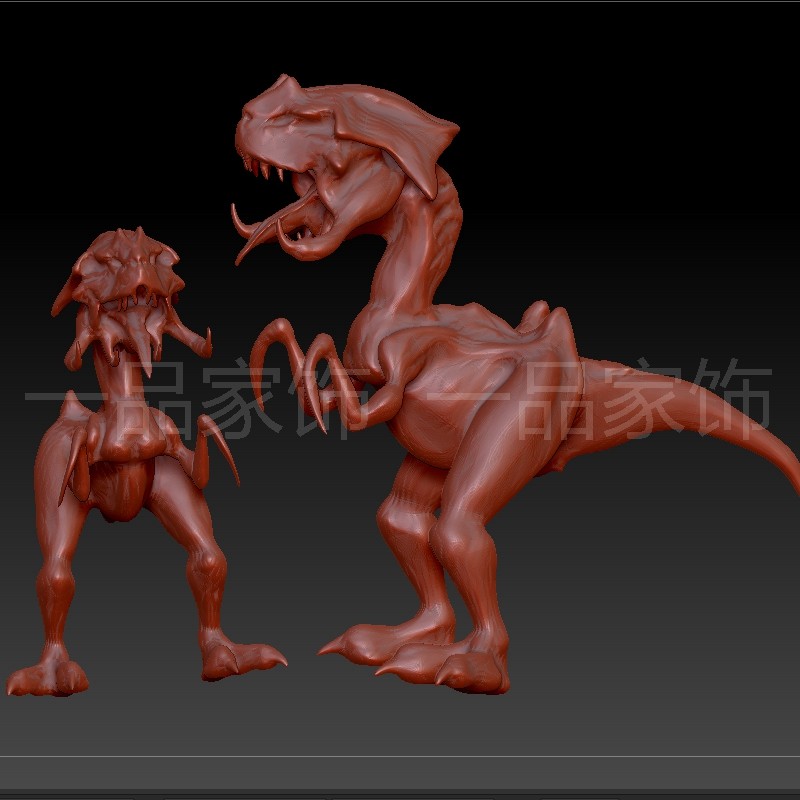 3变异恐龙是stl格式圆雕图雕刻图模型文件三维立体图3d