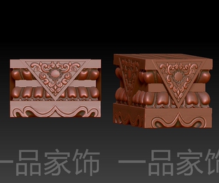 石头狮子底座雕刻图圆雕图stl模型文件三维立体精雕图3d打印图纸