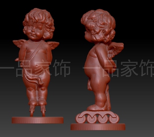 91天使圆雕图核雕图stl模型三维图立体图精雕图3d打印非实物