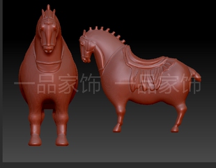 22唐马 圆雕图核雕图stl模型三维图立体图精雕图3d打印非实物