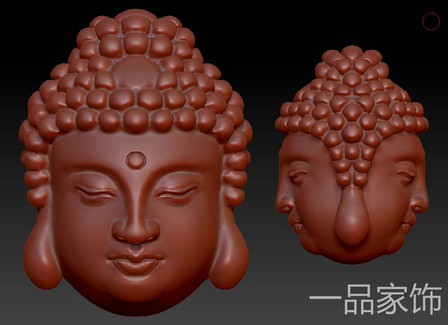 如来 核雕三维立体雕刻图圆雕图stl电脑模型把件四轴3D格式模型