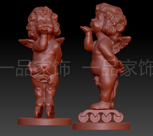 95天使圆雕图核雕图stl模型三维图立体图精雕图3d打印非实物