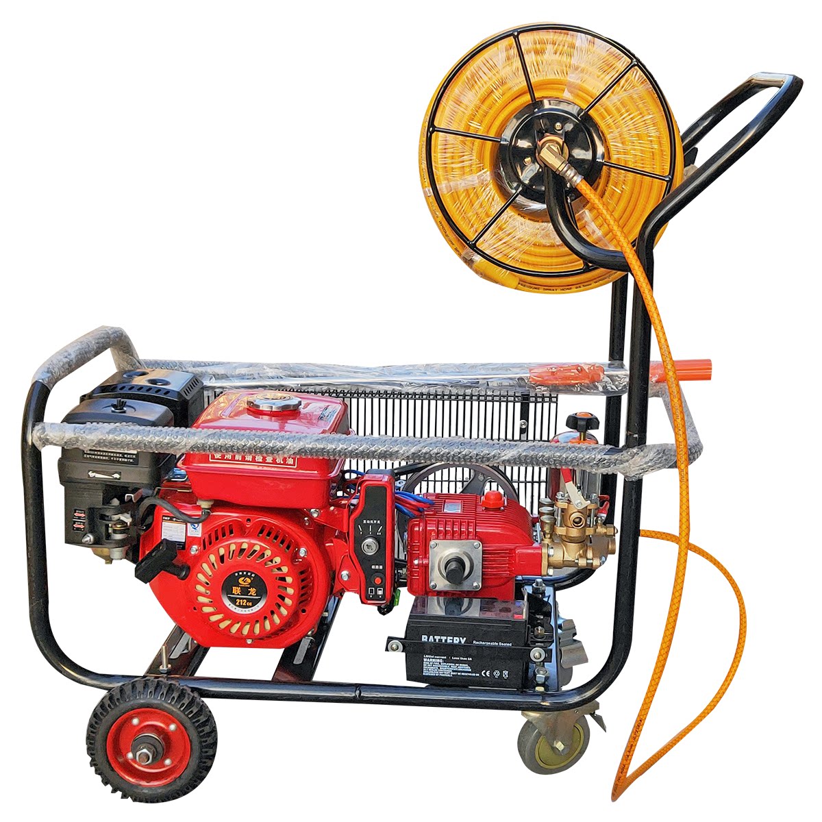 26型60手推车式170汽油机动力喷雾器园林降温农用打药洗车高压泵