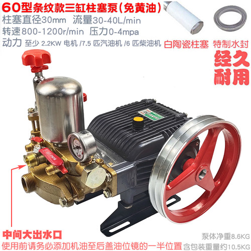 柱塞泵扬程高压打药机喷雾器农用