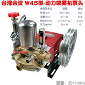 海顺W45型三缸柱塞泵台湾合资 高压打药喷雾器水泵头冲洗机 物理款
