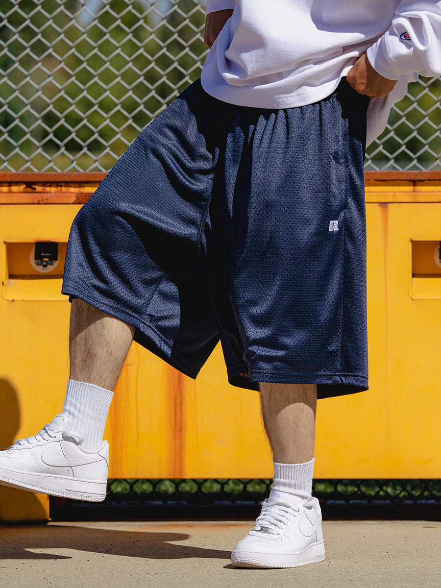 스트리트 페어 솔리드 컬러 농구 반바지 품질 수출 미국 더블 레이어 메쉬 루즈한 남성과 여성 여름 다용도 멀티 컬러