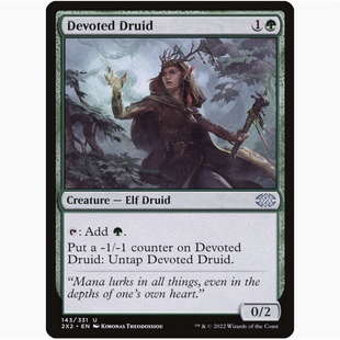 【铃铛卡牌】万智牌 英文 双星大师2 2x2 银 虔诚德鲁伊 143