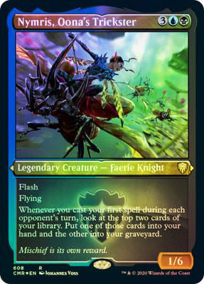 【铃铛卡牌】万智牌 指挥官传奇 英文 欧娜诈术师尼黎斯 蚀刻闪