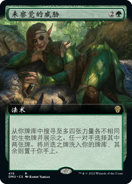 【铃铛卡牌】万智牌 DUM 众志成城 简中 扩画 金 未察觉的威胁
