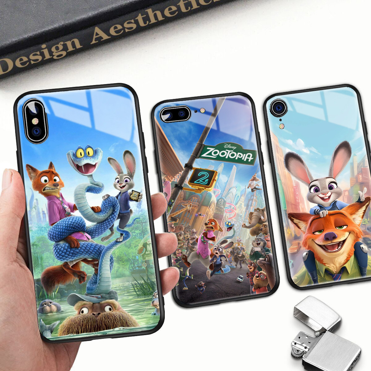 Zootopia2疯狂动物城2朱迪尼克盖瑞同款手机壳玻璃壳全包边适用苹果17pro红米iphone16plus华为pura70一加ACE