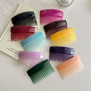 韩版 感前额侧边碎发发梳高颅顶倒插梳 宽边16齿插梳女2025新款