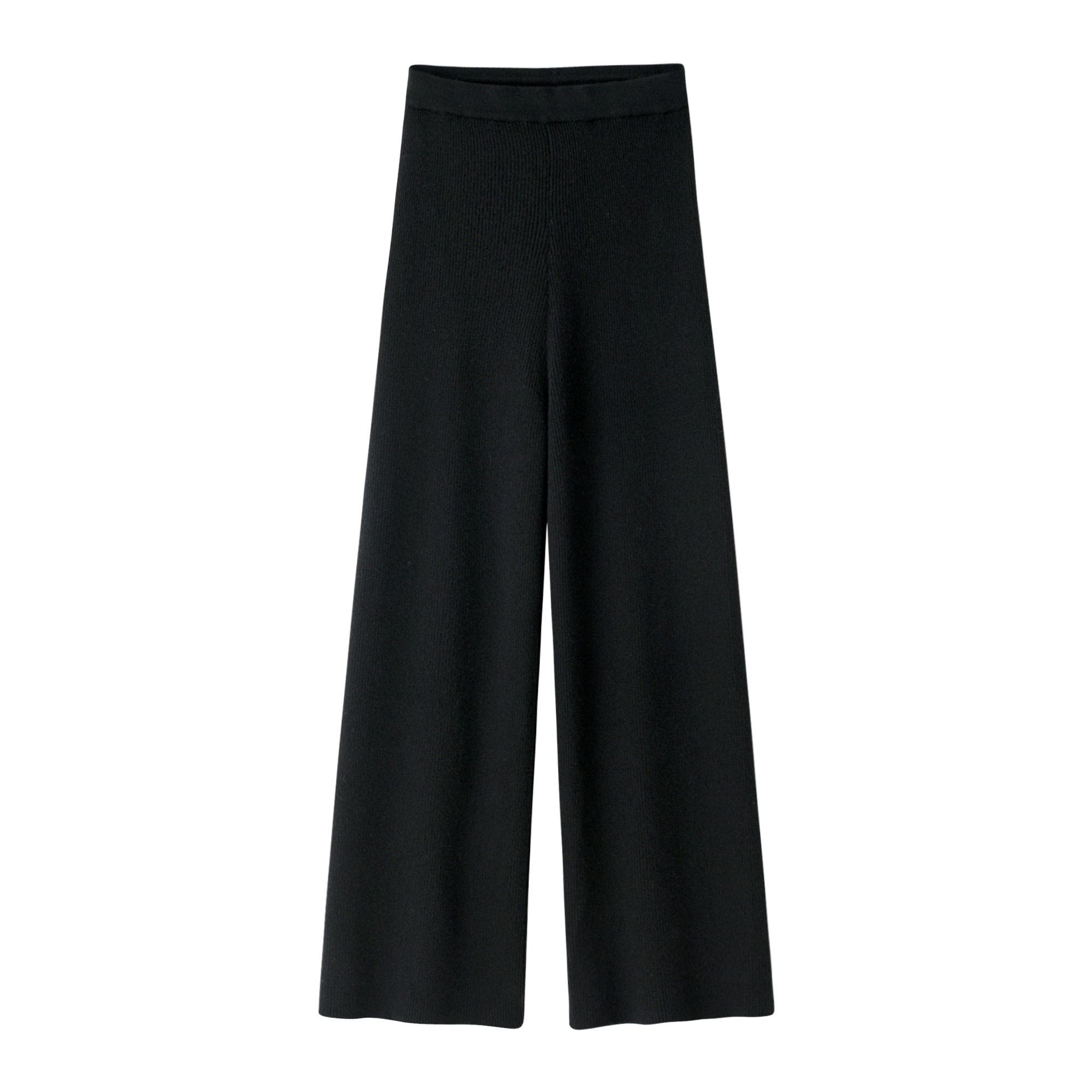 鄂尔多斯市女裤100纯山羊绒驼色长裤秋冬新款时尚外穿阔腿裤女