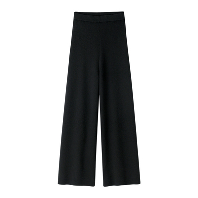 鄂尔多斯市女裤100纯山羊绒驼色长裤秋冬新款时尚外穿阔腿裤女