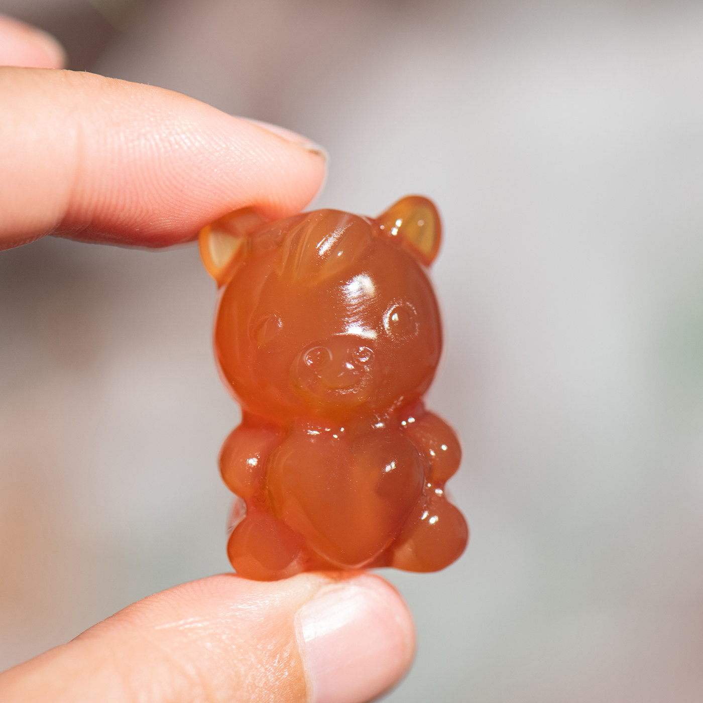 天然红玛瑙12生肖牛钥匙扣