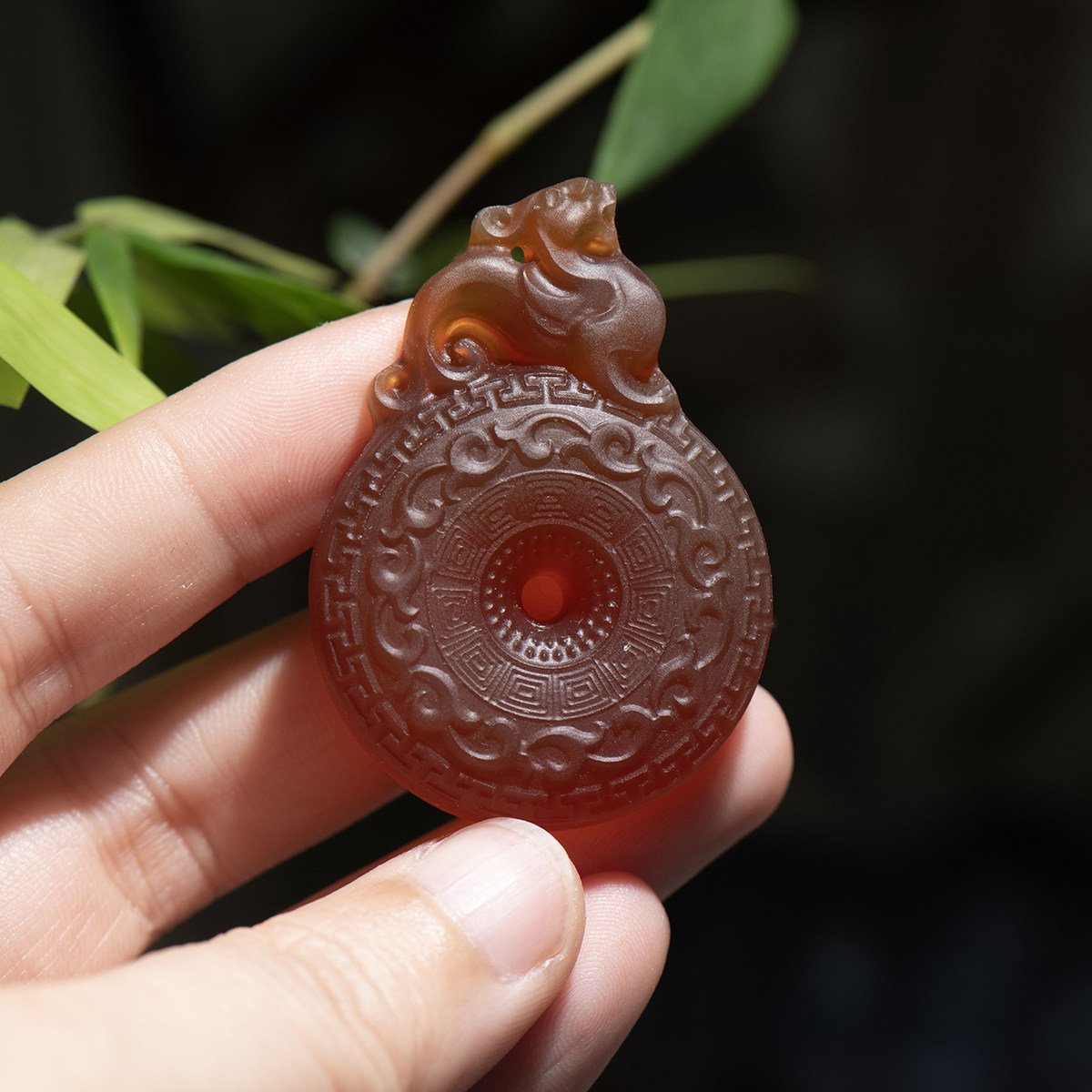 天然玛瑙貔貅招财平安吊坠