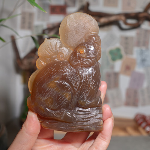 天然玛瑙生肖羊摆件本命年礼物