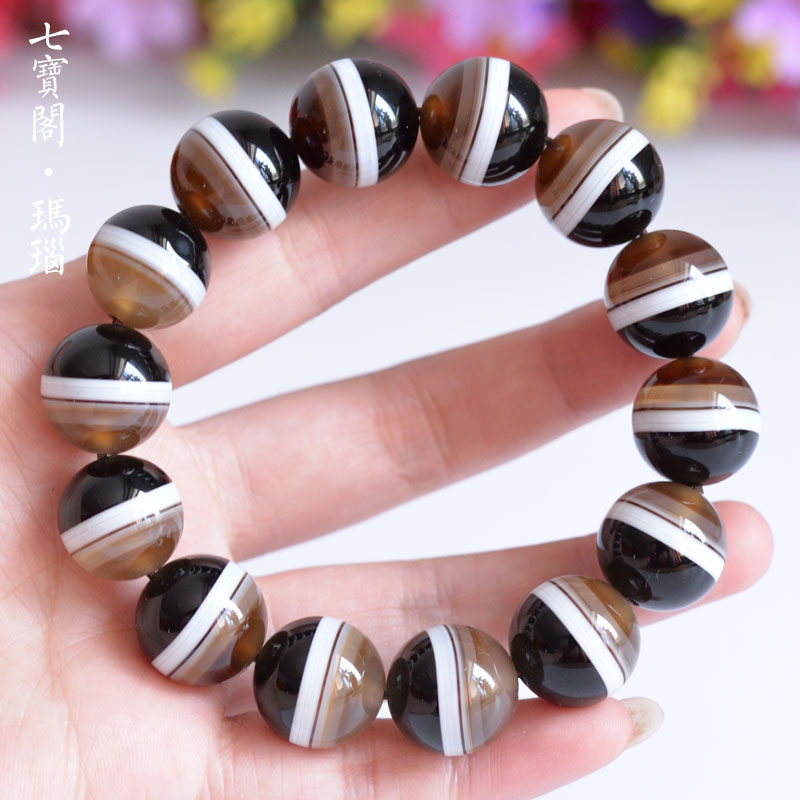 天然缠线玛瑙手链一线药师天眼天珠手串情侣闺蜜民族风佛珠