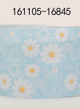 彩色印刷织带 花卉系列螺纹织带DIY发饰缎带  161105-16845