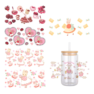 三丽鸥茉莉兔手帐素材可爱卡通杯子手机壳行礼箱书桌UV转印贴纸