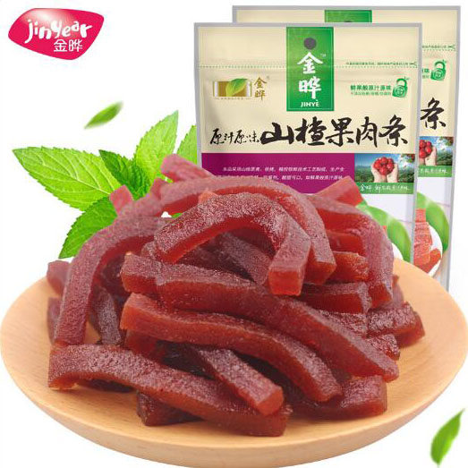 金晔山楂果肉条原味山楂软条宝贝山楂糕酸甜零食蜜饯袋装150g