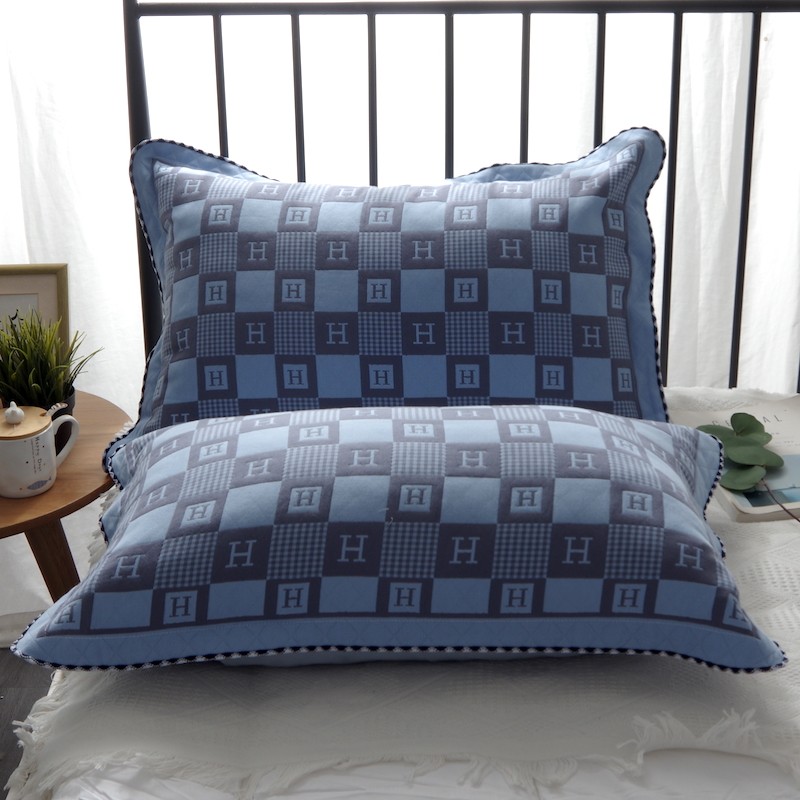 全棉加厚纱布枕套吸汗柔软亲肤