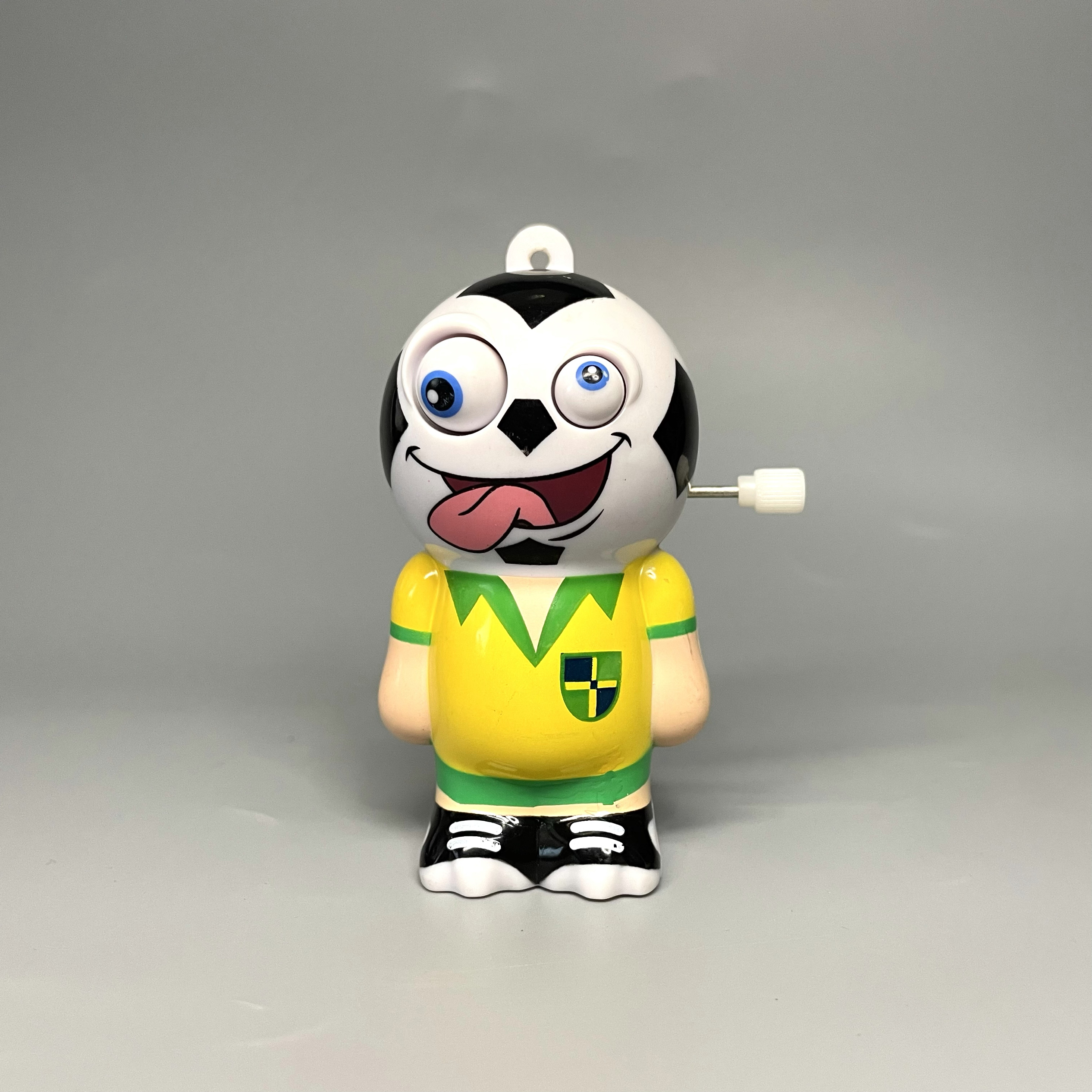 足球发条公仔眼睛会转动外观微瑕