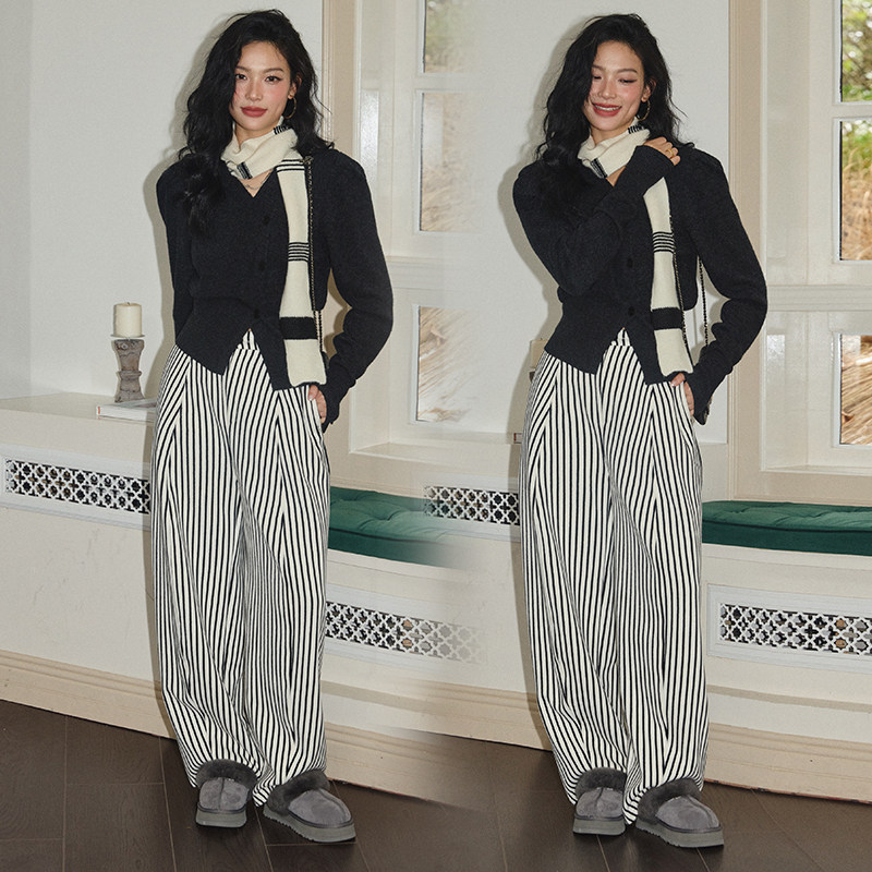 洋气新店REDMEMORY时髦加分有味道~~高腰显瘦 羊毛高腰保暖长裤